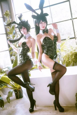 (甜心帮 ? 安希、HedY cosplayer) 瑞凤と大凤 Bunny suit ver. (アズールレーン)