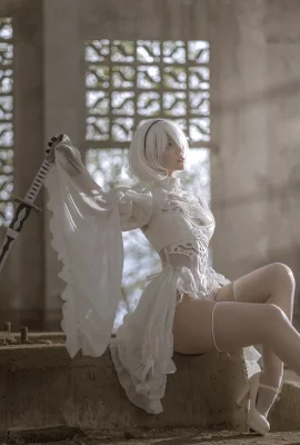 NieR:Automata 2B 白いウェディングドレス @ Mirror Jiang_ (写真10枚)