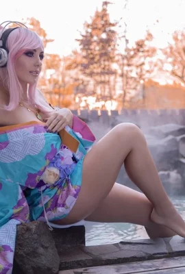 JNigri Super Sonico すーぱーそに子 Nico-Chan -Onsen Cosplay