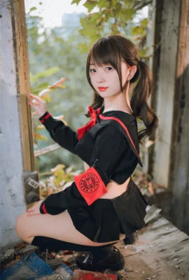 ネットワークビューティーhua ling南半球JKテーマアウトドアセクシーな黒いJKユニフォームルーと黒いストッキング付きの白い下着は、美しい脚の誘惑写真126pを示しています