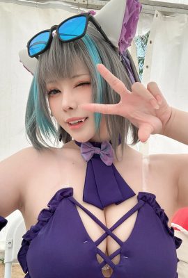 愚かな豚のファン – アズールレーンチェシャー水着